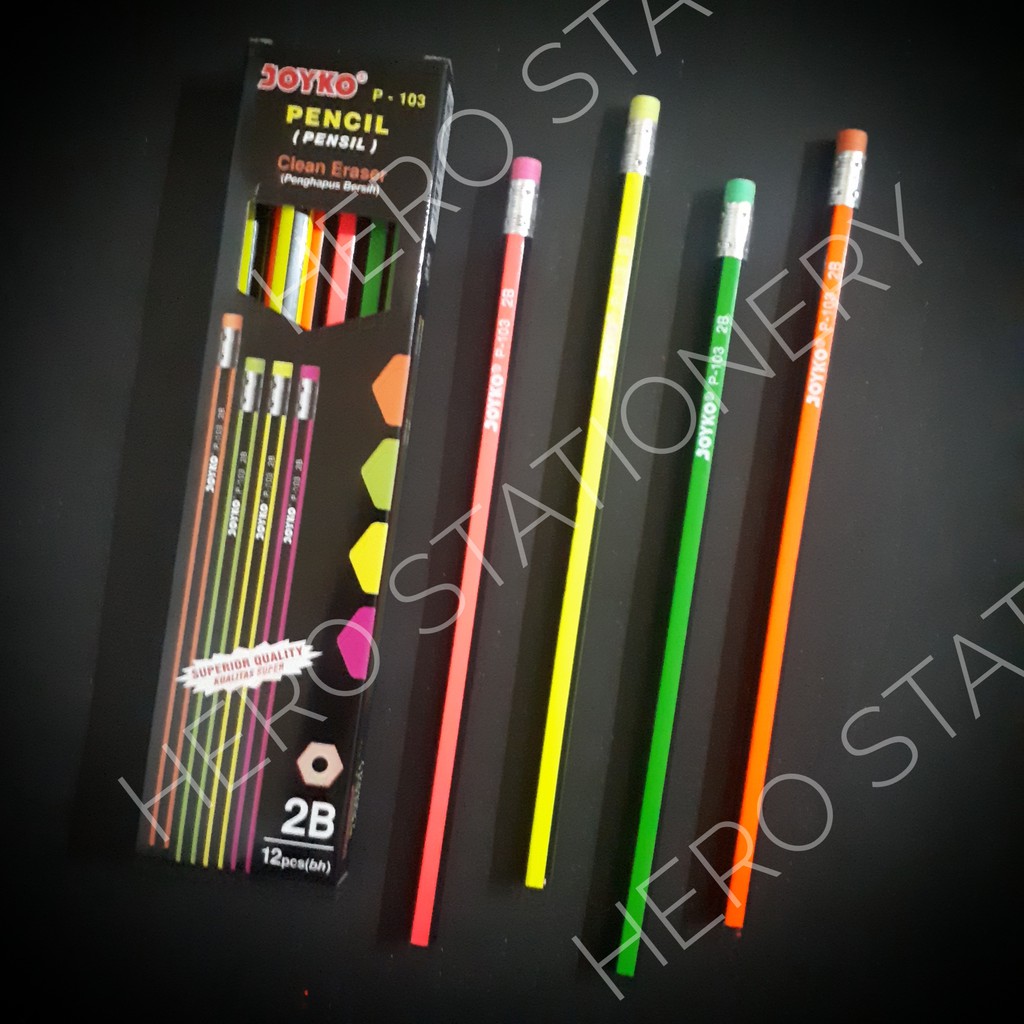 

Pensil 2B pencil joyko penghapus clean eraser P-103 . 12 unit