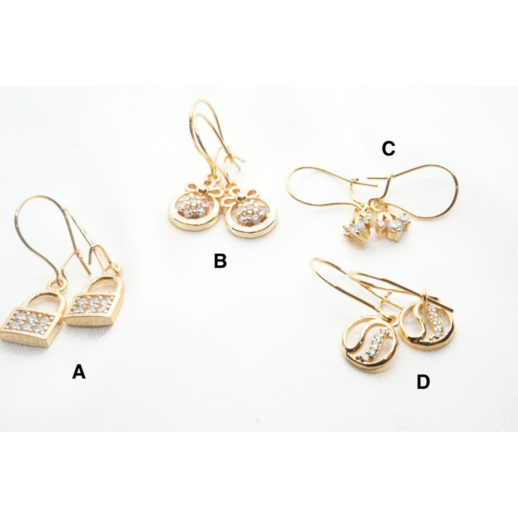 Anting Wanita Lapis Emas Korea Fashion Berlian Tas Bola AY120-AY119-AY113-AY117