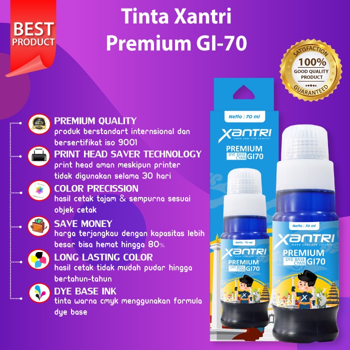 Tinta Pengganti Original GI 70 GI70 Compatible GM2070 GM4070