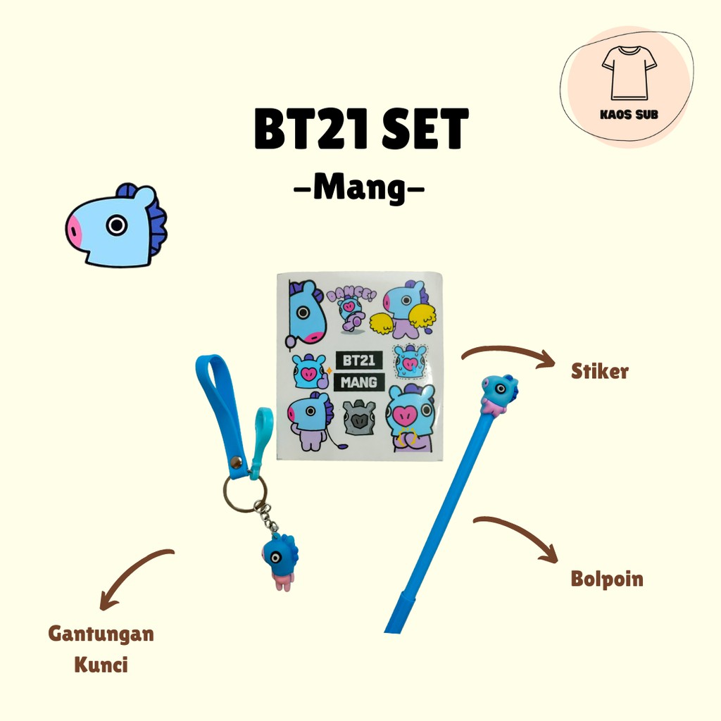 [MANG]/ [J-HOPE] BT21/ STIKER BT21 / GANTUNGAN KUNCI BT21/ BOLPEN BT21/ BT21 SET