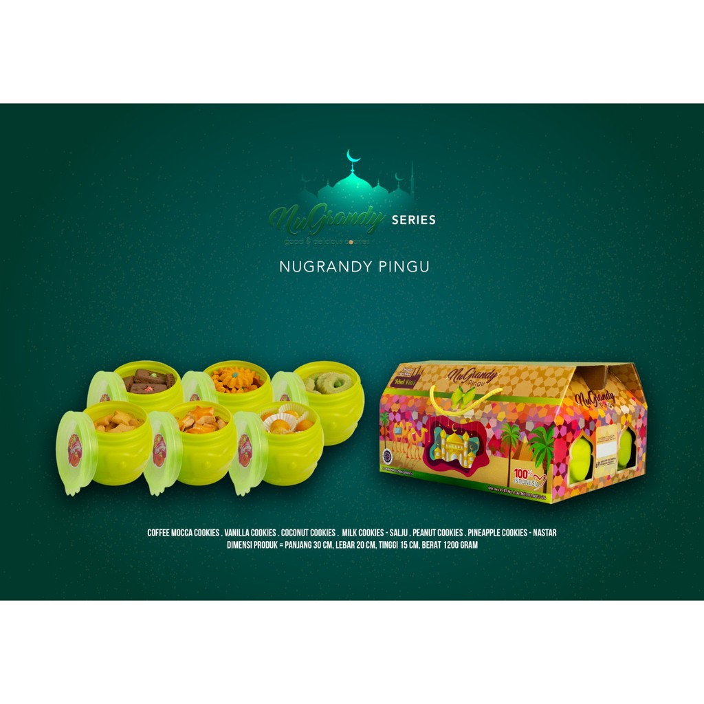 

TERMURAH - TERLARIS - Paket Kue Lebaran Parsel Kue Kering Lebaran NuGrandy PINGU (HALAL)
