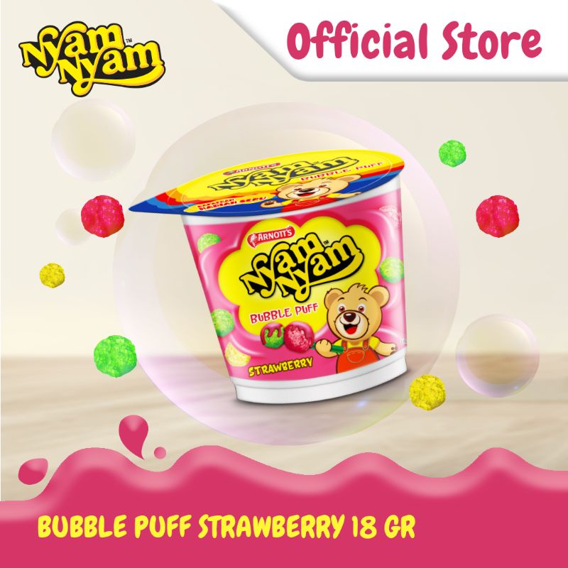 

Nyam-Nyam Bubble Puff Biskuit Strawberry 18 gr