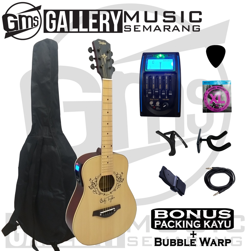 Gitar Akustik Elektrik ¾ Baby Taylor Equalizer Tuner LC Prener