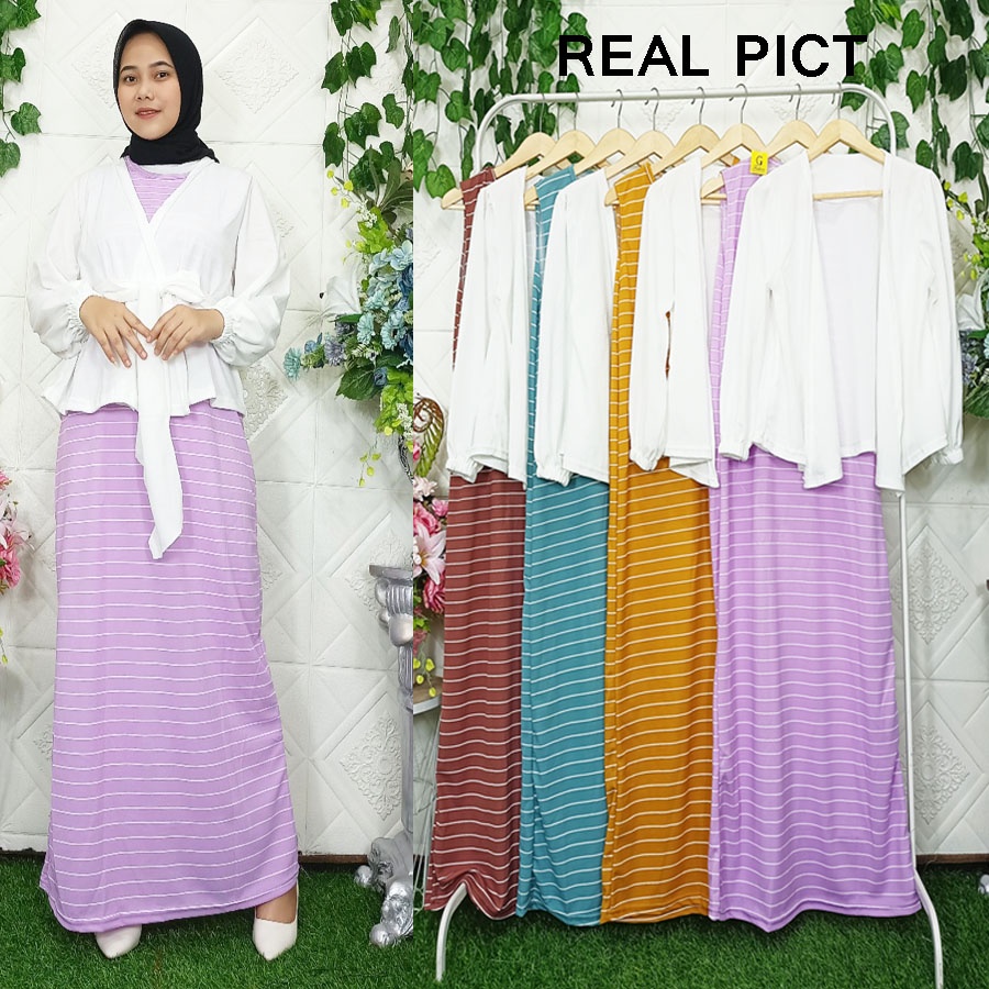 GAMIS SET OUTER RUBIYA ROMPI GL FASHION