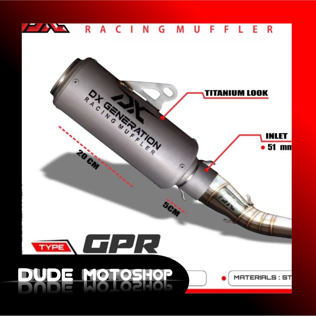 Knalpot GPR Stainless DX Generation Racing Fullsystem