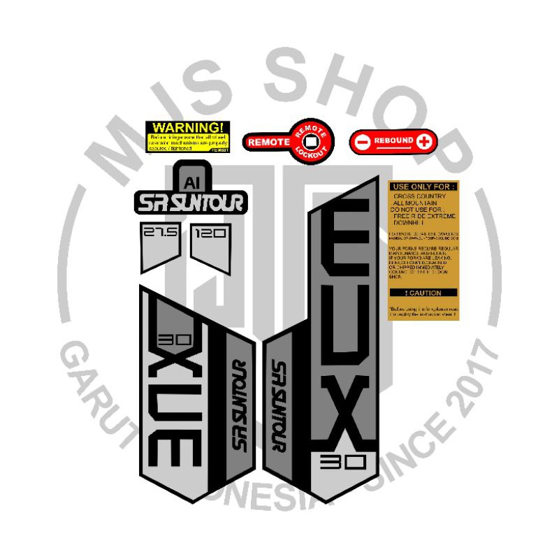 sticker decal fork MTB suntour xcm 30 27.5