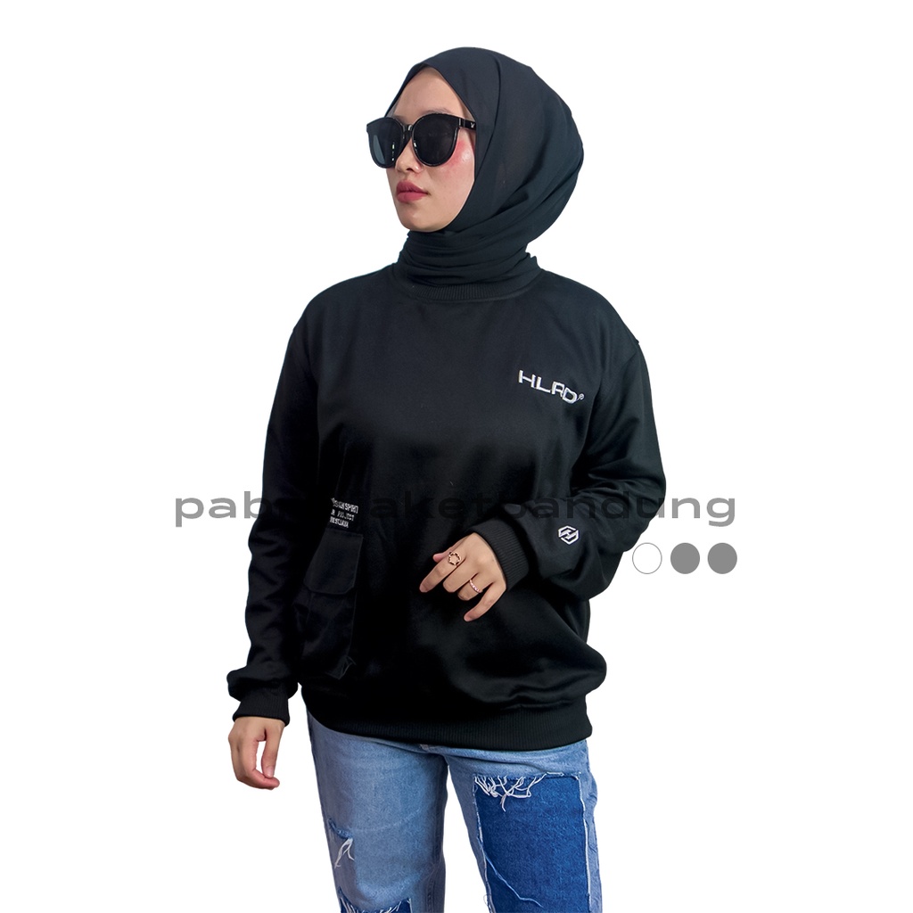 HOLYRIDER Sweatshirt Pocket Down Hitam