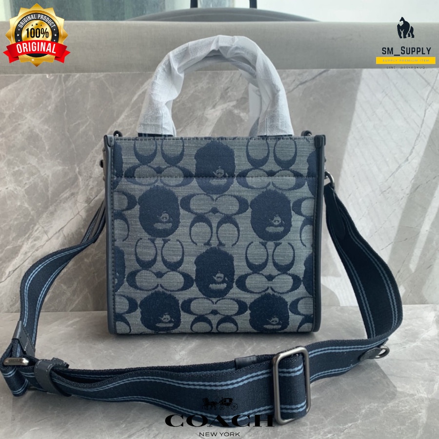 COACH COACH x BAPE TOTE 22 IN SIGNATURE CHAMBRAY BAPE EDITION