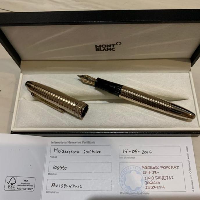 

pulpen original ya surat2 lengkap Montblanc mesterstuck Solitaire