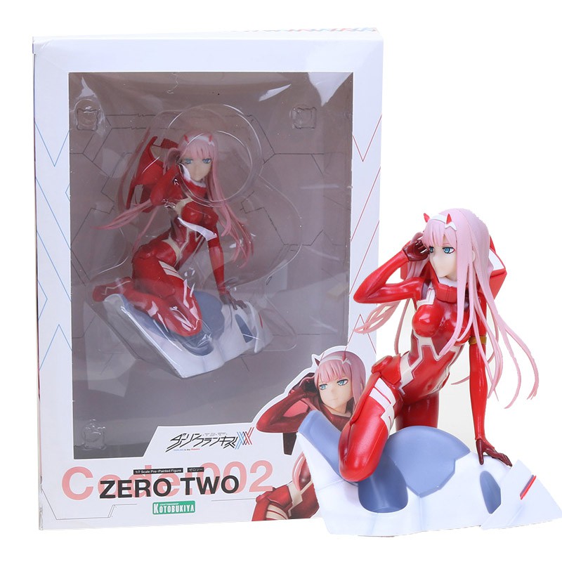 Import 15cm Darling in the FRANXX Figure Toy Zero Two 02 red clothes girls Anime PVC Action Figures