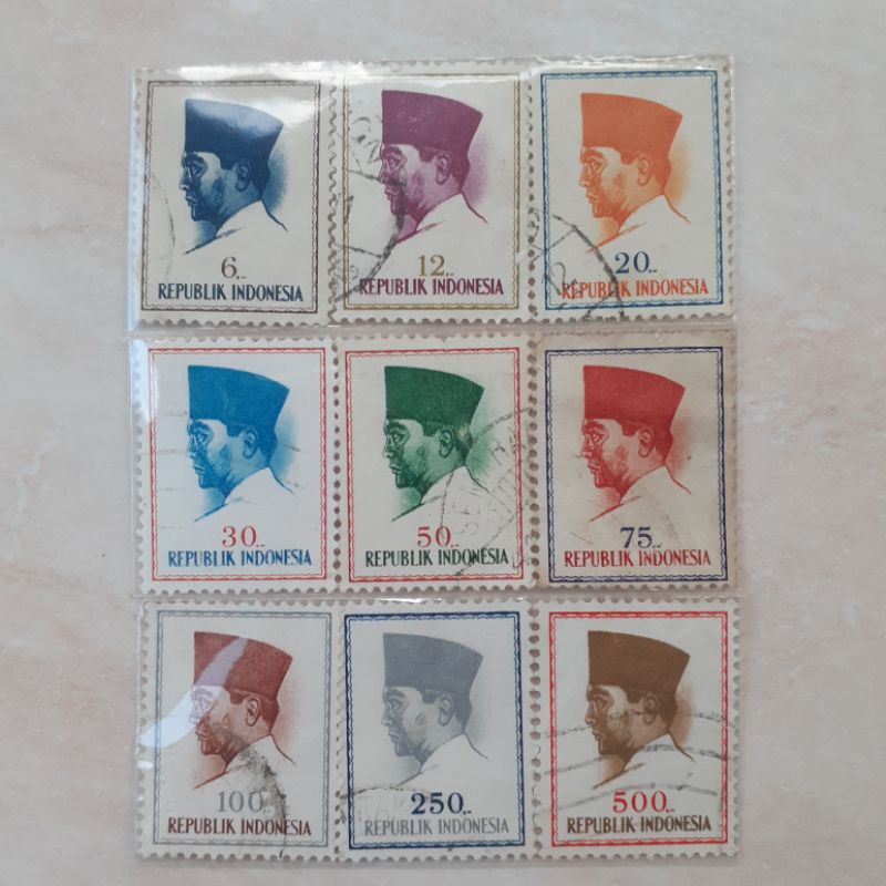 

(A) Perangko Indonesia Presiden Soekarno Tahun 1964 Set - 9 pcs