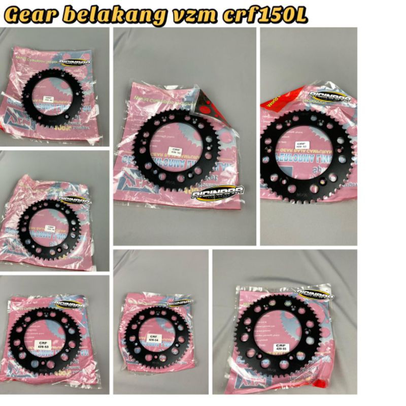 Gear belakang vzm Crf150L -Gear belakang Gerigi crf 150L