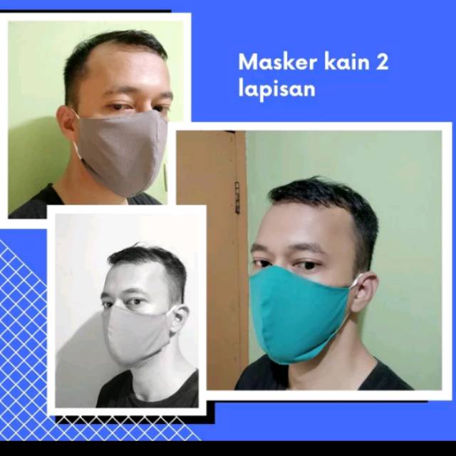 Masker Kain Model N95 Non Medis , bisa di cuci, bukan Sensi ,2 ply