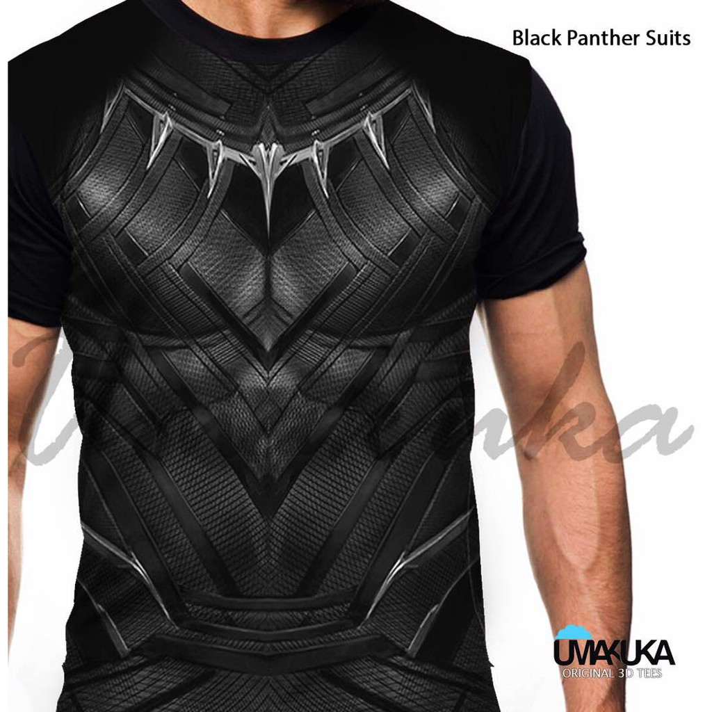 baju kaos 3d umakuka BLACK PANTHER batman iron man spiderman hulk tshirt anak & dewasa pria original