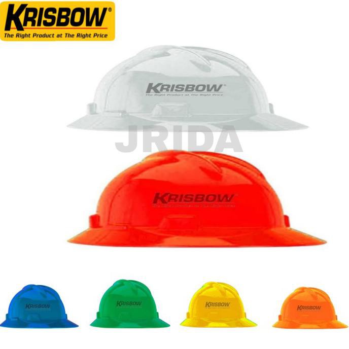 Jual New Helmet Safety Full Brim Krisbow Original Helm Safety