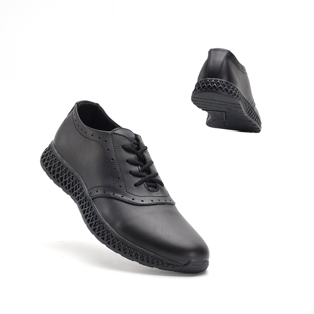 Sepatu Pantofel Pria Formal Sepatu Formal Casual Pria Pantopel Hitam Kerja Kantor Pria Cowok Original - Prime Black