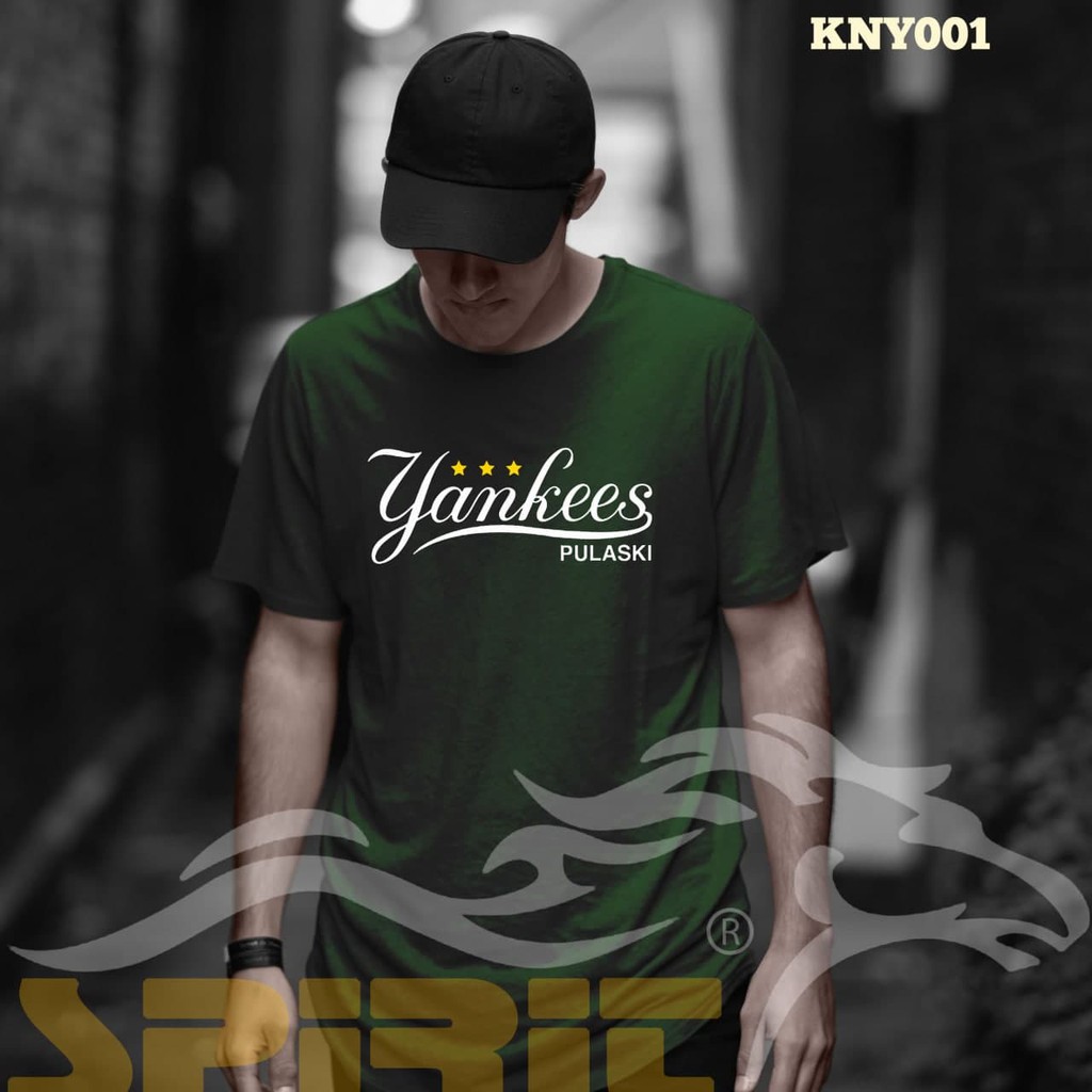 Baju T-shirt Yankees Original Kaos Distro Pakaian Pria Yankees Pulaski Murah Jumbo