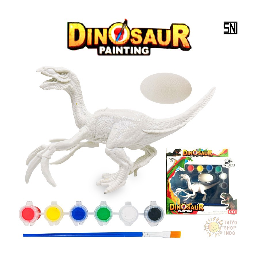 Mainan Anak Dinosaurus Dino Animal Painting DIY Edukasi Kreatif Warna