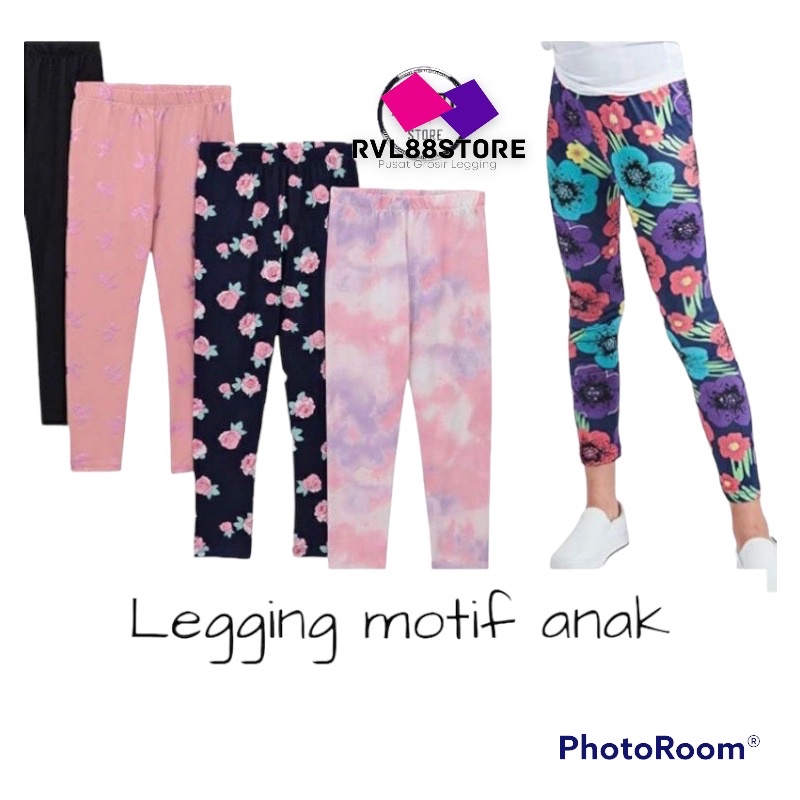 LEGING MOTIF ANAK PEREMPUAN XS-XXXL USIA 0-13th BAHAN IMPORT PREMIUM