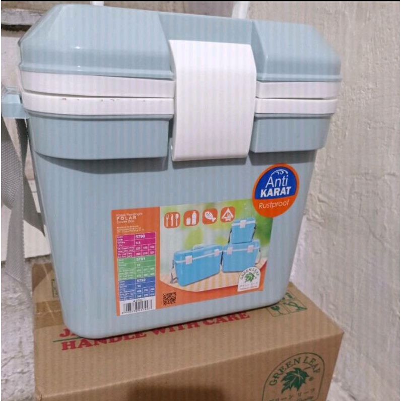 COOLER BOX 6.5 LITER GREEN LEAF 5790 Mirip Marina 6S Lion Star / COOL BOX / KOTAK PENDINGIN MAKANAN / TERMOS ES Plastik