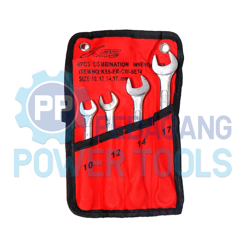 K55 10-17 MM KUNCI RING PAS SET 4 PCS COMBINATION WRENCH RINGPAS 4PCS