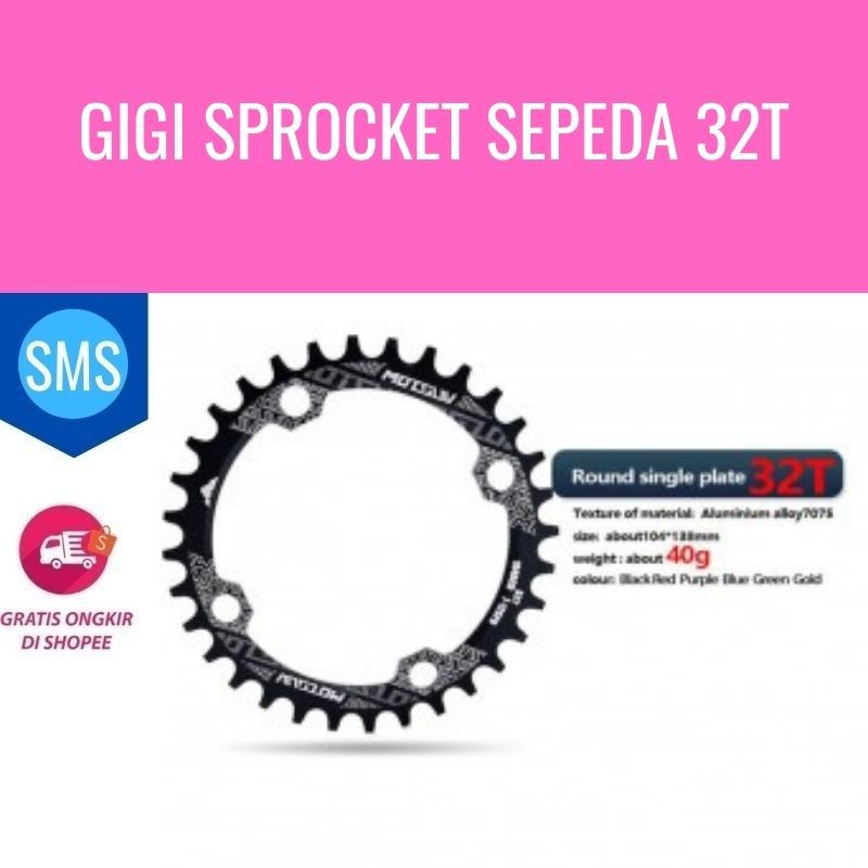 Gigi Sprocket Sepeda MTB 32T Komponen Sepeda