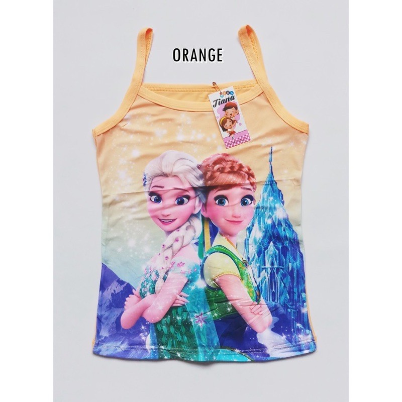 3PCS SINGLET ANAK PEREMPUAN FROZEN / TANK TOP ANAK PEREMPUAN FROZEN / KAOS SINGLET ANAK PEREMPUAN