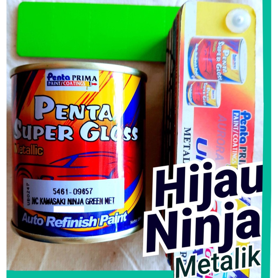 1KG Cat Hijau Ninja Metalik Penta Super Gloss NC Kawasaki Ninja Green KODE 09657 1KG