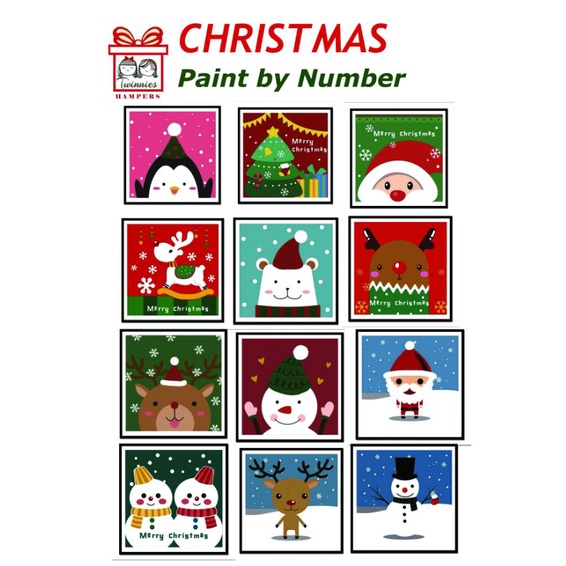 

Christmas paint by number kit