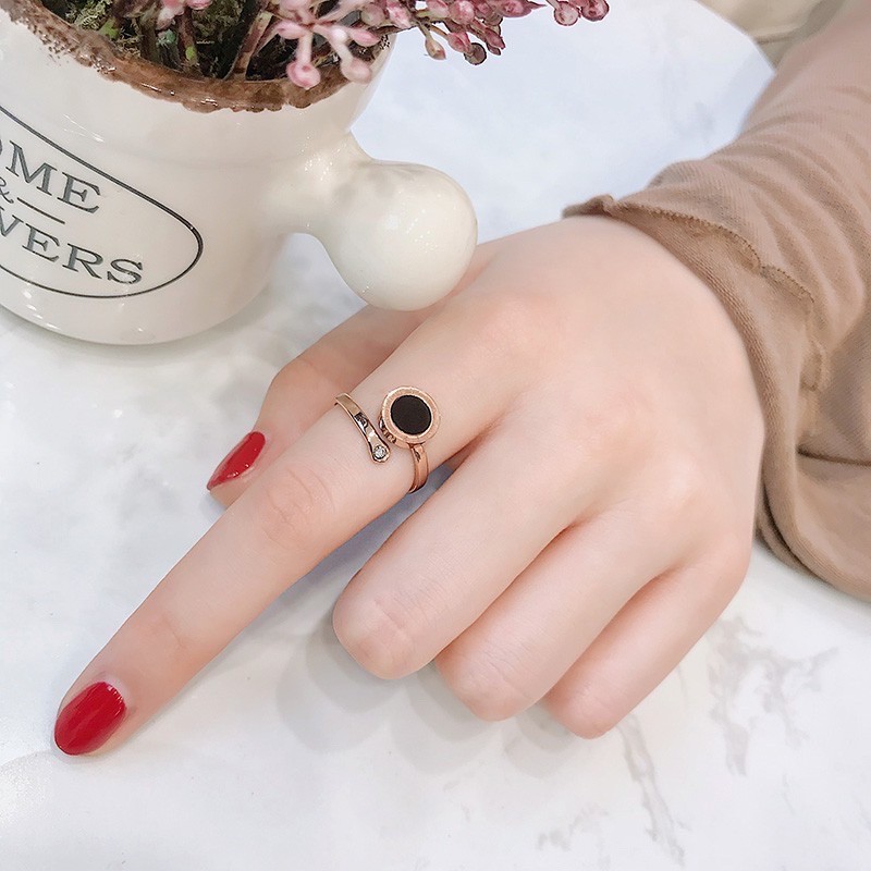 Cincin Mini Korea bahan titanium bisa Fashion Cocok Untuk pesta hadiah trend kini CK096