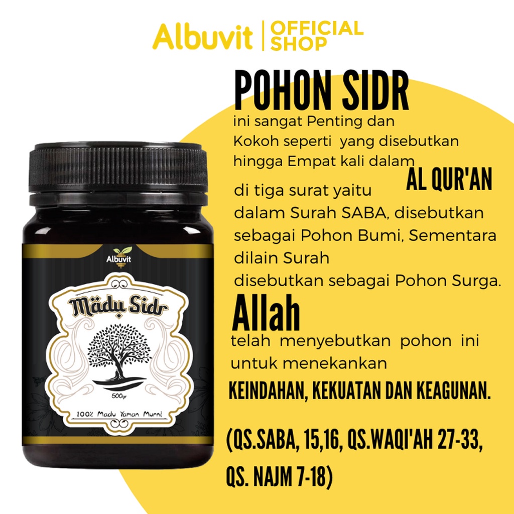 

Madu Sidr Honey 500 gr / Albuvit Asli Original
