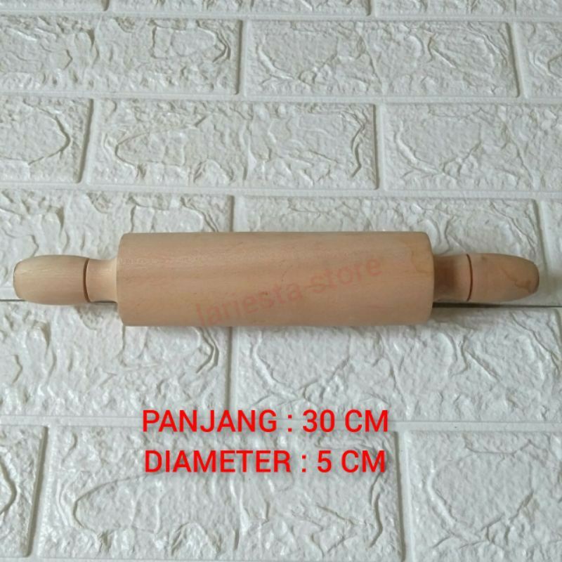 rolling // roller pin penggilas perata adonan kue kering donat bahan kayu mahoni