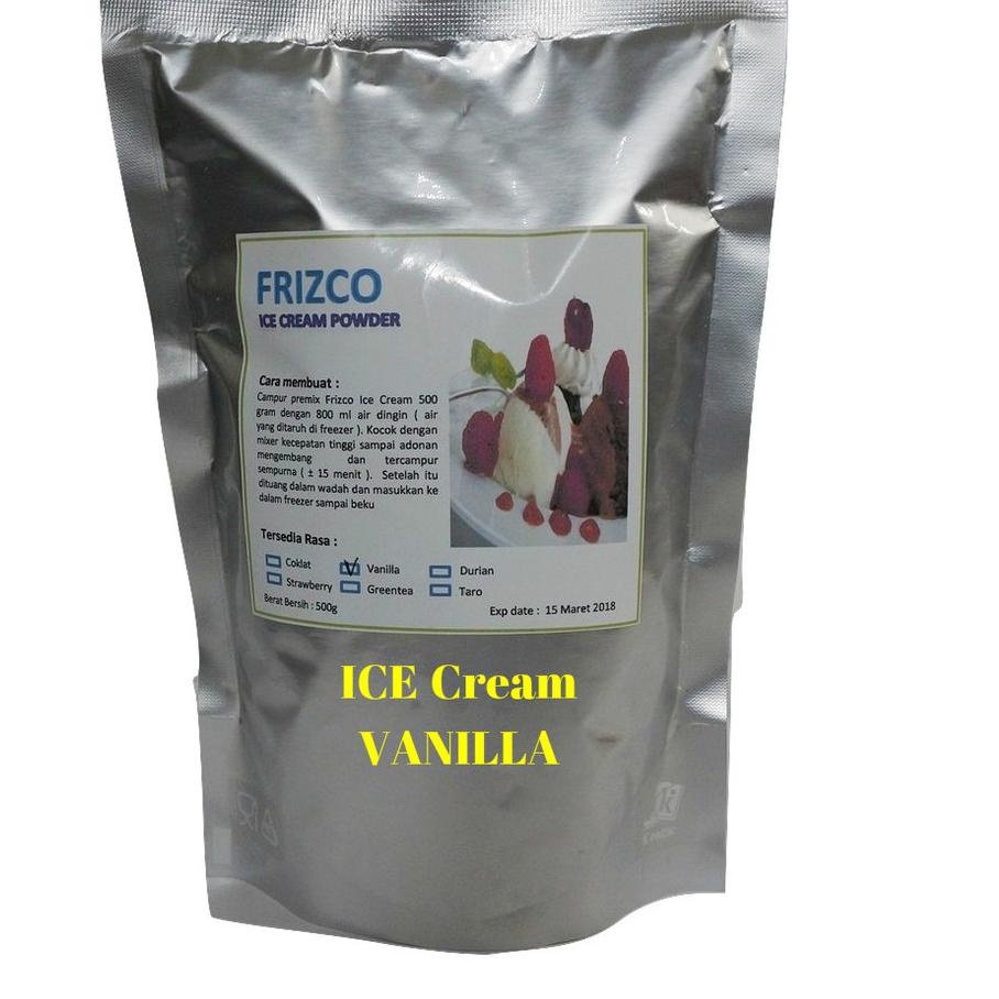 

Best! FRIZCO VANILLA ice Cream powder 500gr Bubuk Es Krim VANILA Bubuk Es Krim hard ice cream