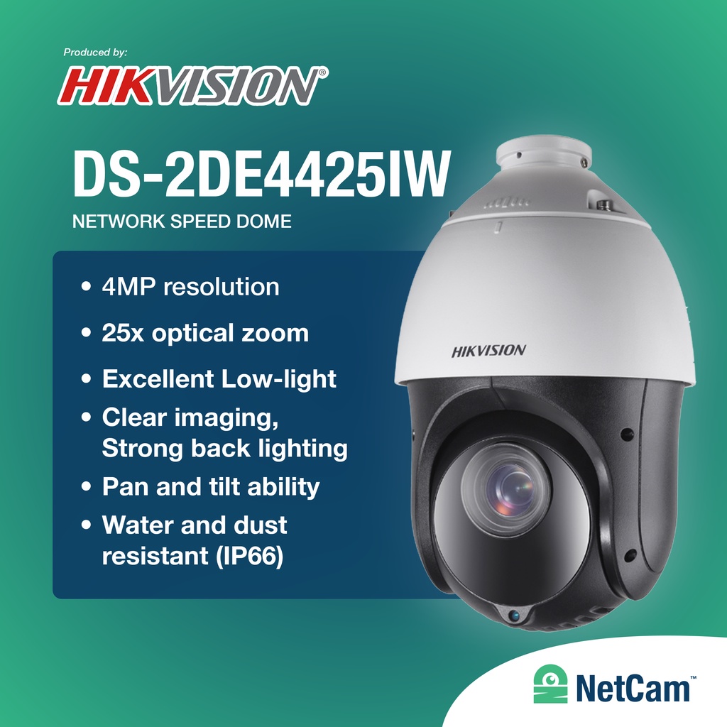 HIKVISION PTZ DS-2DE4425IW-DE 4MP OUTDOOR 25x NETWORK IR PTZ CAMERA