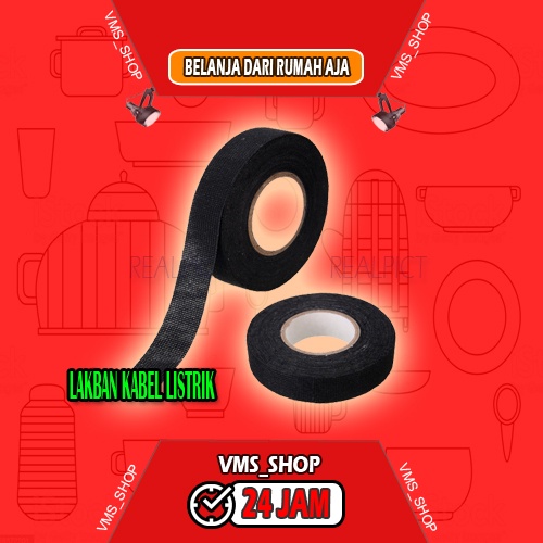 LAKBAN KABLE LISTRIK / ADHESIVE CLOTH WIRING TAPE 19MM