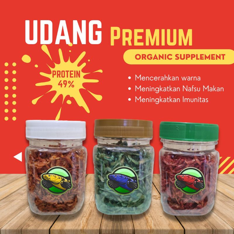 UDANG KERING PREMIUM (RED-BLUE-YELLOW) untuk pulchra maru auranti dll