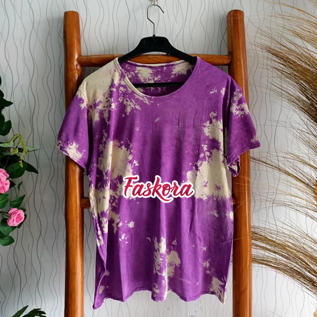 Kaos Wanita Jumbo Lengan Pendek Jersey / Kaos Tie dye Wanita Jumbo / Kaos Jersey Wanita Murah