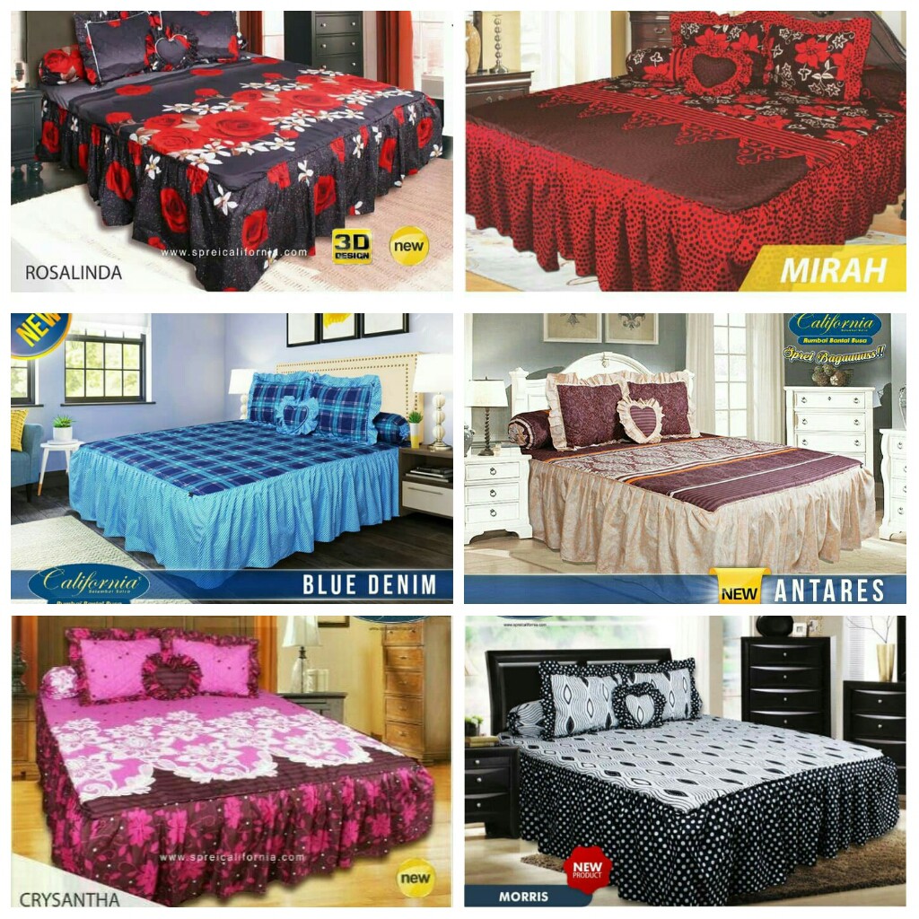 RC Sprei Rumbai California by Mylove ukuran  180x200