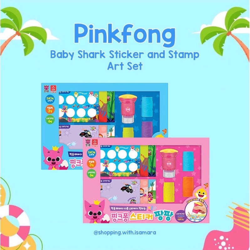 

Pinkfong Baby Shark Stamp and Sticker Art Set / Mainan Stiker Stempel Babyshark
