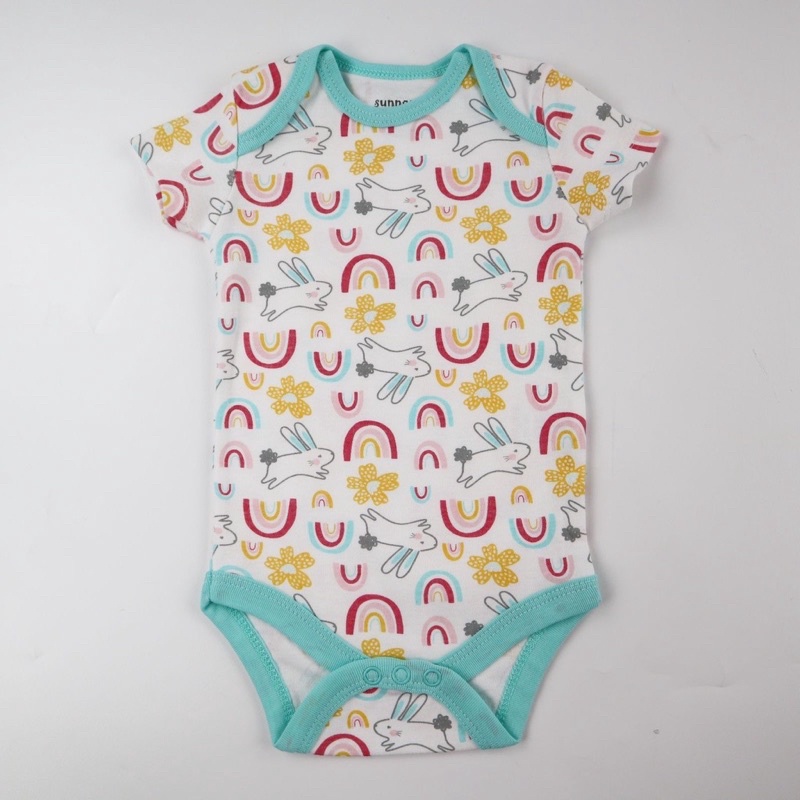 BABY K2 - Bodysuit Baby isi 5 Pcs Motif Rainbows