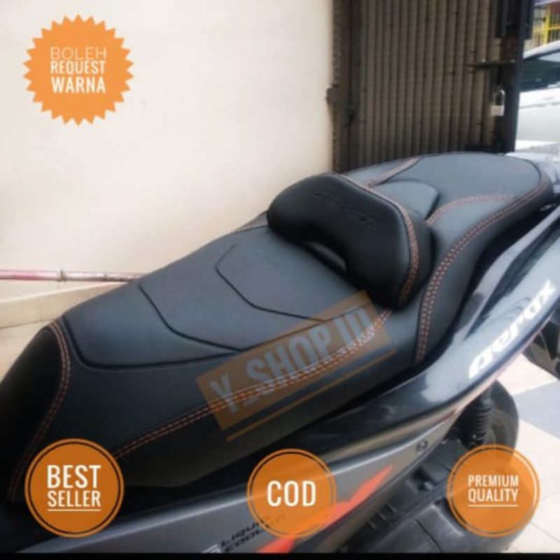 Sarung Kulit Jok Custom Aerox 125 New Aerox Modif Eropa Press MBtech Pnp