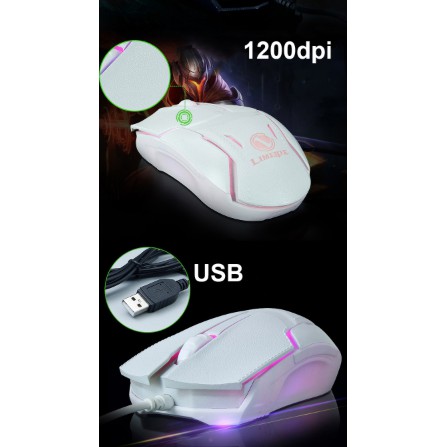 Paket Keyboard Mouse Gaming Wired Rainbow Led Backlit GTX300 illuminated Multimedia