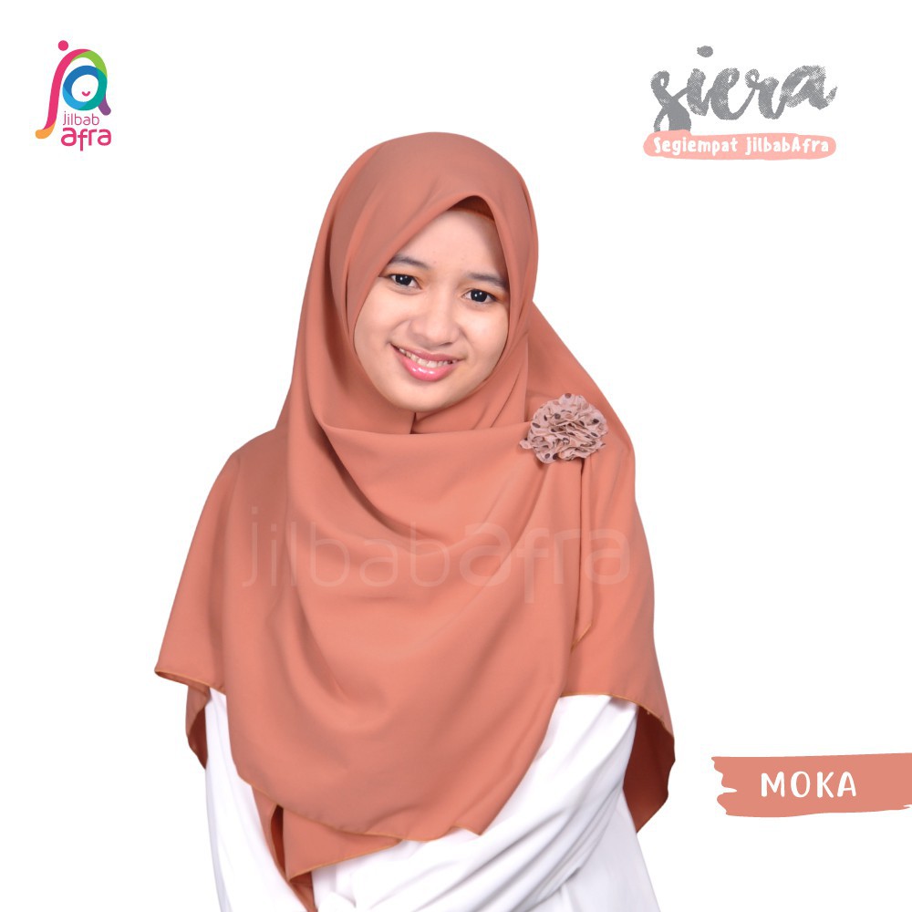 Jilbab Arfa Siera ( Segiempat JilbabArfa ) Hijab Segiempat Warna Moka
