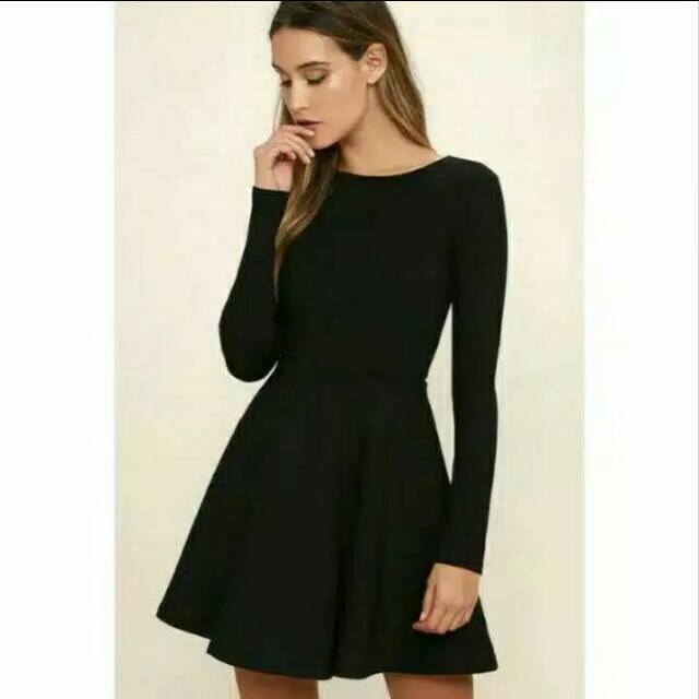 simple black cotton dress