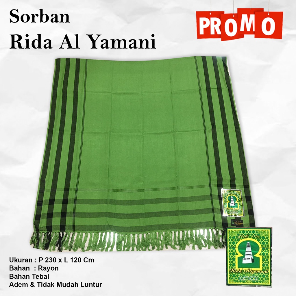 Grosir (SSC) PROMO/sorban surban syal Sorban Rida AL-YAMANI sorban Yamani garis garis sorban panjang