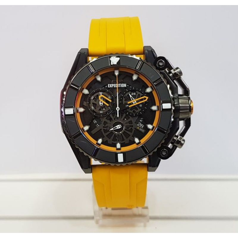Jam Tangan Expedition EXP E3009M Yellow / Black Original