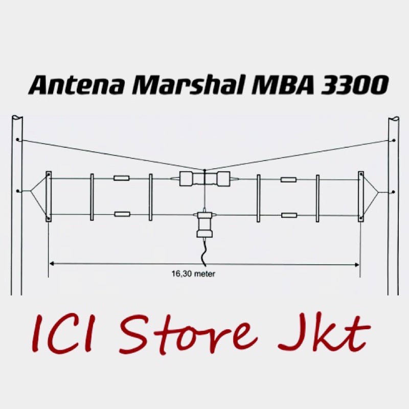 Antena marshal mba 3300 / antena hf broadband / antena ssb