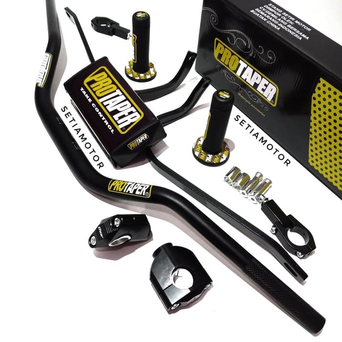 Stang Fatbar Protaper - Raiser Baut Satu Set Motor Crf 150 Cb New - Hitam - Variasi Motor