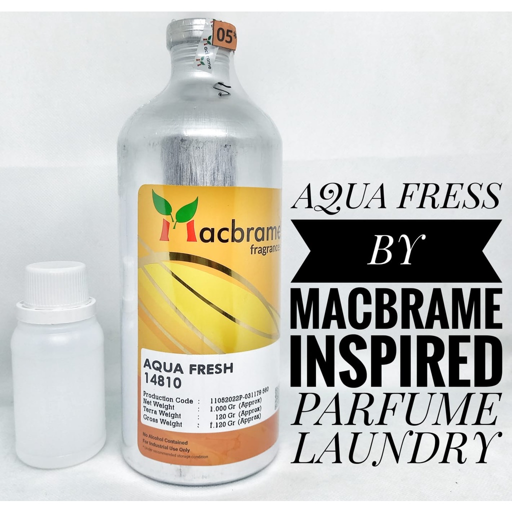 AQUA FRESH By Macbrame, Aroma Parfum Laundry, Bibit Murni Kemasan Repack 100 ML