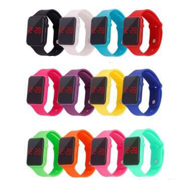 TOKO20 JAM TANGAN FASHION LED STRAP RUBBER / JAM TANGAN UNISEX / JAM TANGAN WANITA